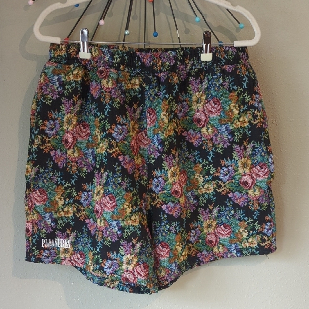Pleasures Now Floral Patterned Shorts Men's Size XL Jacquard Tapestry